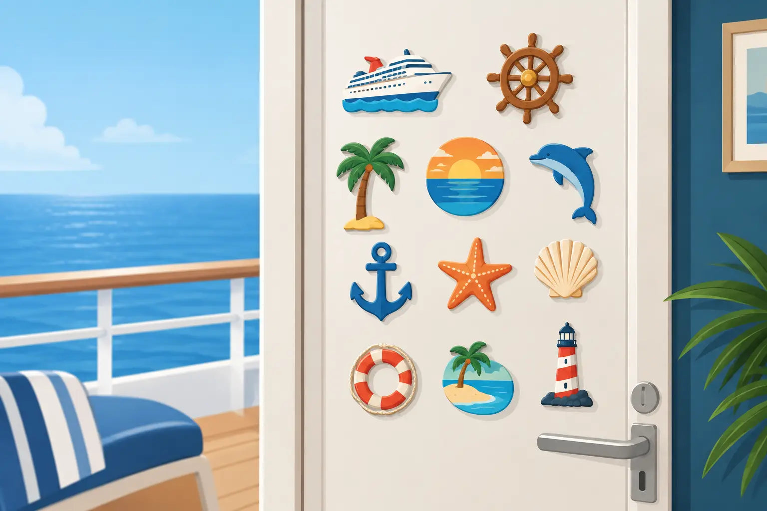 12 Cruise Magnet Display Ideas for Your Cabin Door