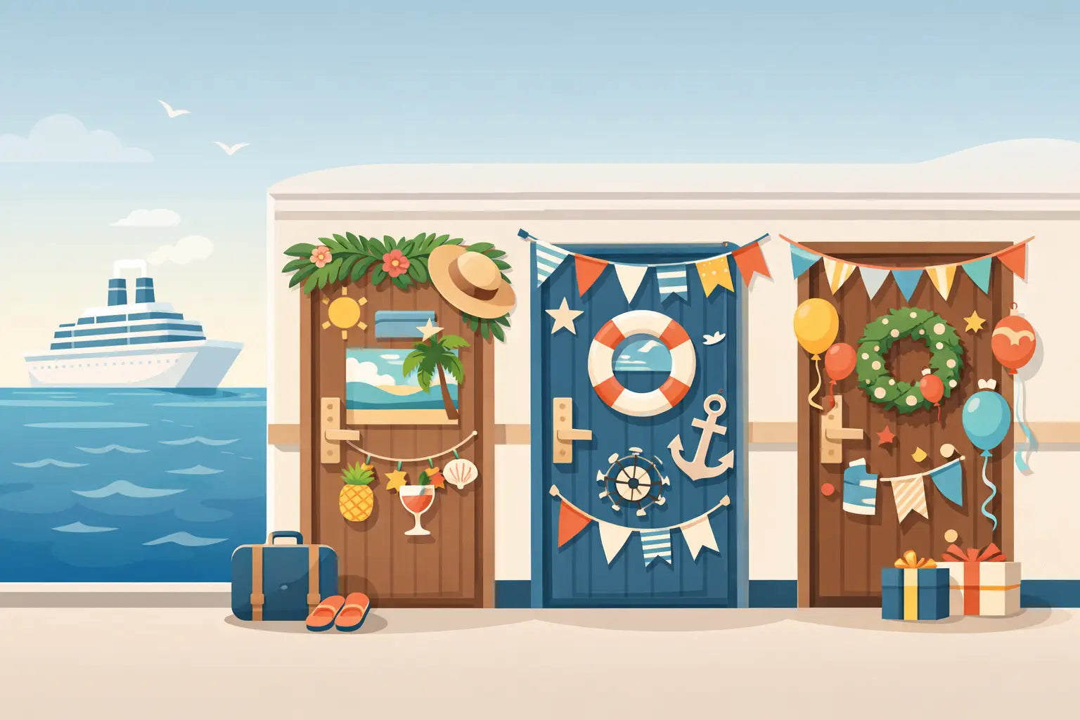 11 Cruise Cabin Door Decoration Ideas