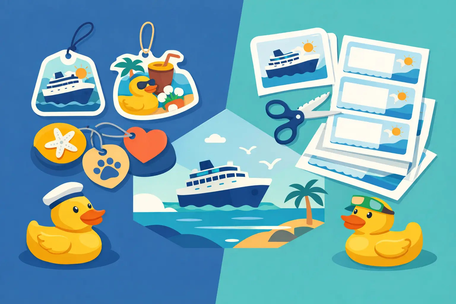 Custom Tags vs Printable Tags for Cruise Ducks