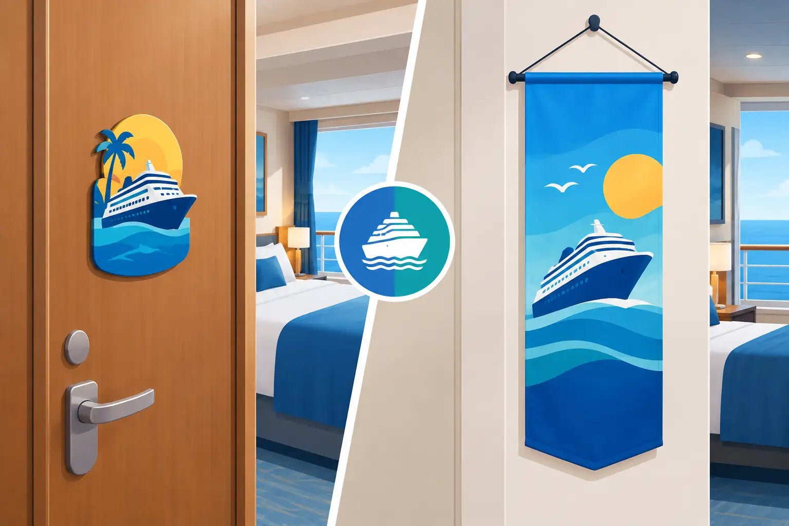 Door Magnets vs Banners for Cruise Cabins