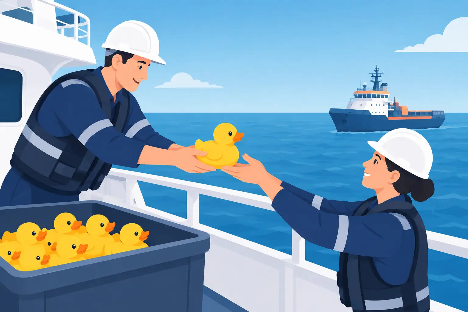 How to Organize an Onboard Duck Swap at Sea