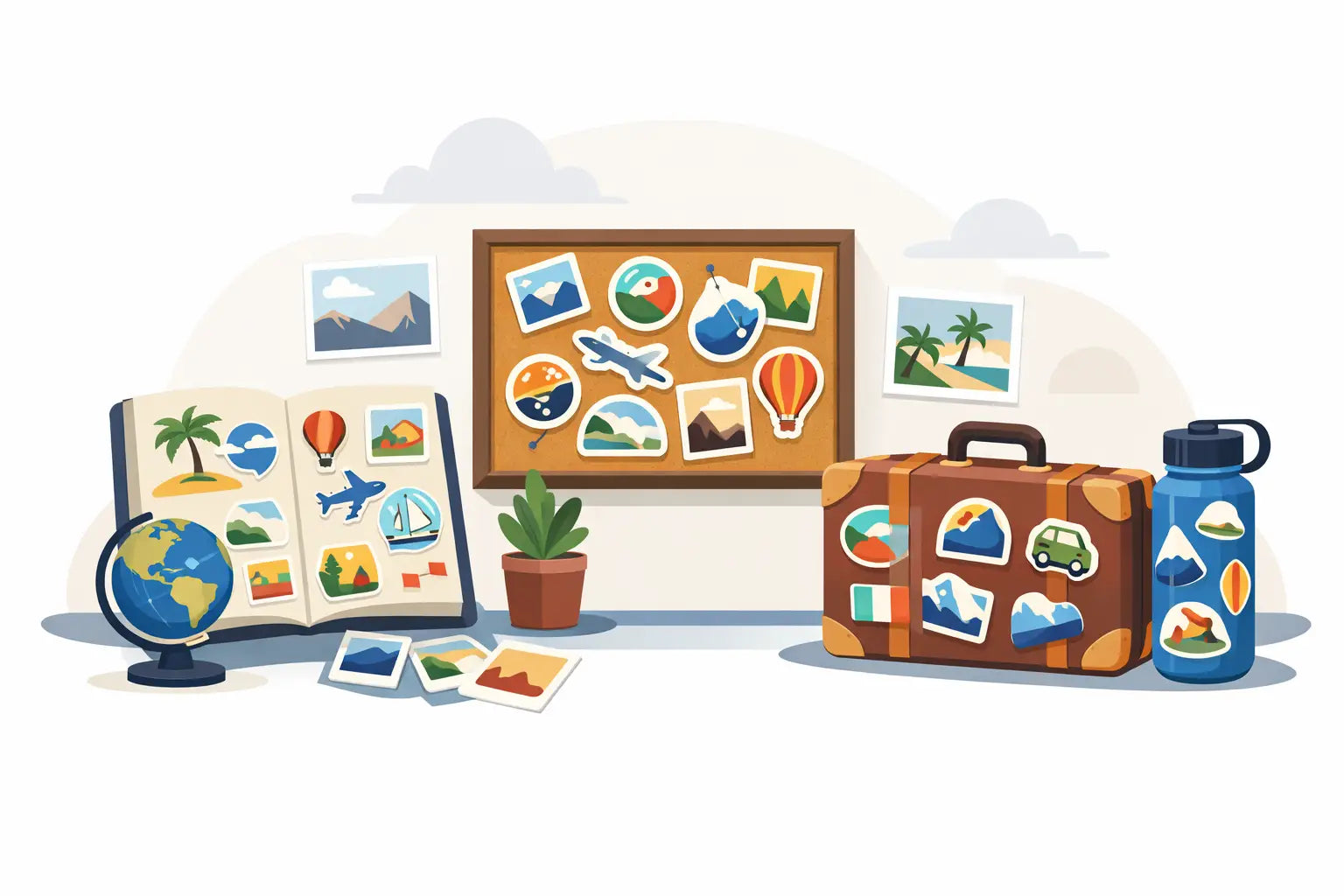 11 Ways to Display Travel Stickers