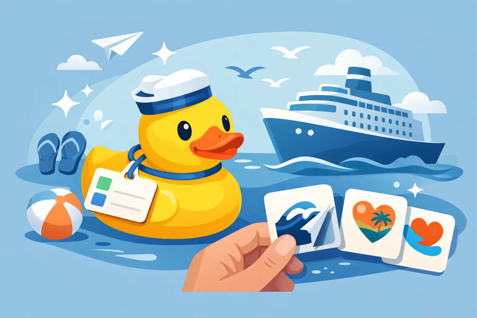 Cruise Duck Tag Stickers That Actually Stay Put