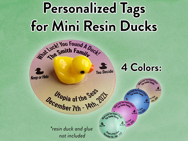 Micro Mini Duck Tag Cards - Keep or Hide Color Gradient