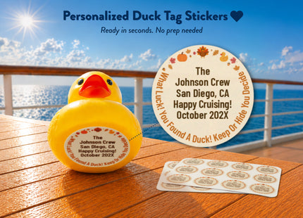 Duck Tag Stickers - Autumn/Fall Theme