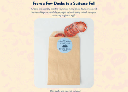 Micro Mini Duck Tag Cards - Halloween Theme
