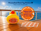 Duck Tag Stickers - Happy Ghost and Skeleton Trick-or-Treat Theme