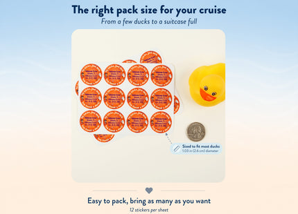 Duck Tag Stickers - Happy Ghost and Skeleton Trick-or-Treat Theme