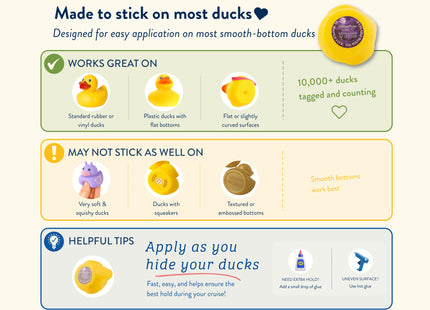 Duck Tag Stickers - Purple Moonlit Graveyard Theme