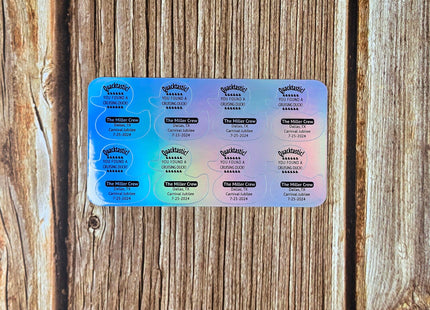 Duck Tag Stickers - Holographic Duck Shaped