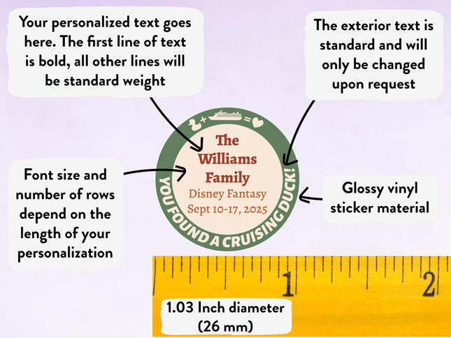 Duck Tag Stickers - Nautical Green and Pink