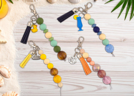 Beaded Cruise Themed Charm for Lanyard, Keychain, or Purse