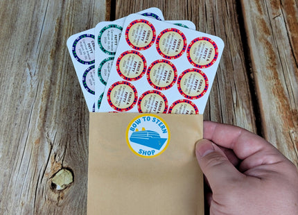 Duck Tag Stickers - Poker Chip Theme