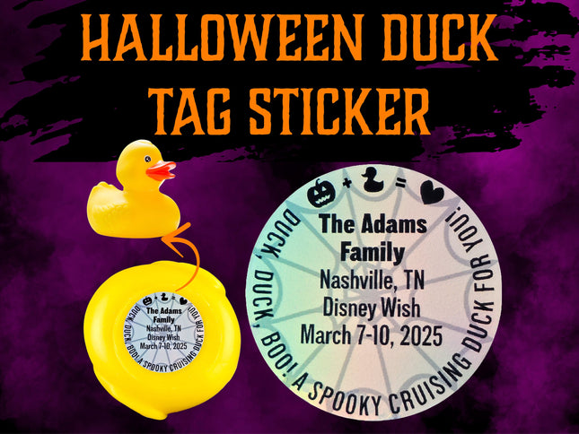 Duck Tag Stickers - Halloween Spider Web