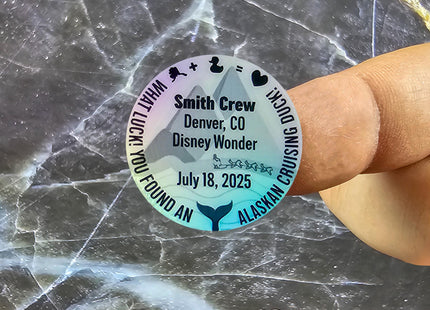 Duck Tag Stickers - Alaska Cruise Theme