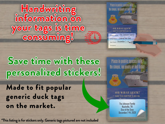 Personalized Stickers for Generic Hang Tags