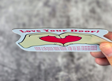 Door Award Magnet - Personalized Heart Hands Love Your Door