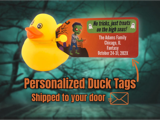 Duck Hang Tag - Halloween Scary Zombie Theme