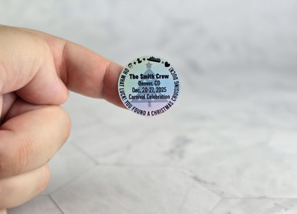 Duck Tag Stickers - Holographic Christmas Tree Theme