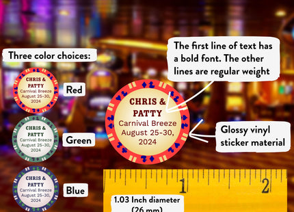 Duck Tag Stickers - Poker Chip Theme