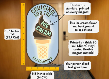 Cruise Door Magnet - Cruising For The Ice Cream