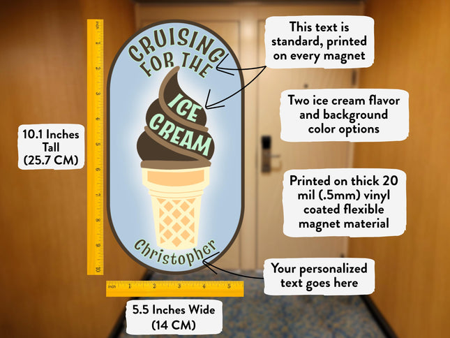 Cruise Door Magnet - Cruising For The Ice Cream