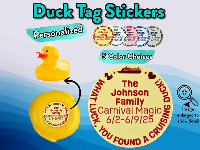 Duck Tag Stickers - Whimsical Full Color Theme