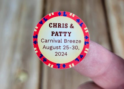 Duck Tag Stickers - Poker Chip Theme