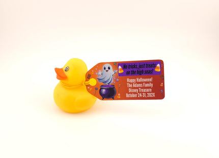 Duck Hang Tag - Halloween Cute Ghost and Candy Theme