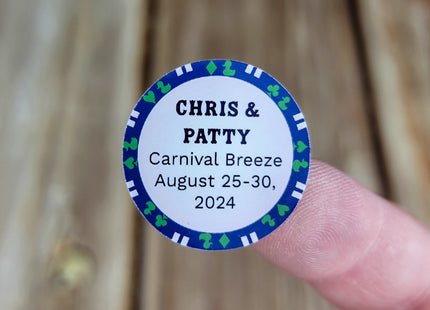 Duck Tag Stickers - Poker Chip Theme