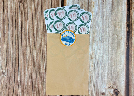 Duck Tag Stickers - Nautical Green and Pink