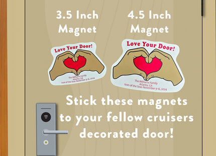 Door Award Magnet - Personalized Heart Hands Love Your Door
