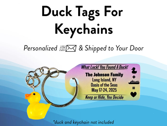 Duck Hang Tag - Gradient Background Duck + Ship + Heart