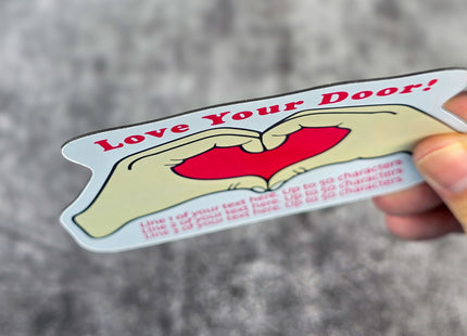 Door Award Magnet - Personalized Heart Hands Love Your Door