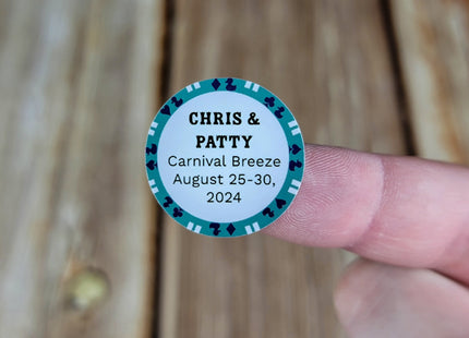 Duck Tag Stickers - Poker Chip Theme