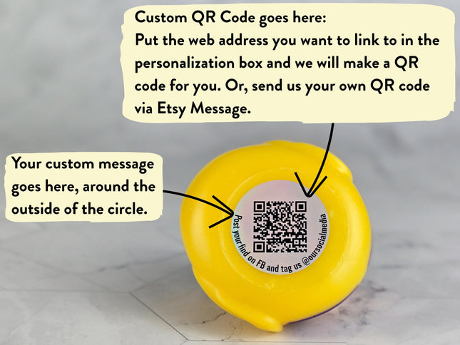 Duck Tag Stickers - Custom QR Code and Personalized Text
