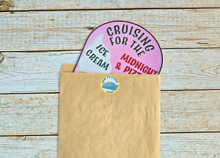 Cruise Door Magnet - Cruising For The Ice Cream And Midnight Pizza