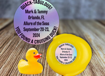 Duck Tag Stickers - Minimalist Text Only Design