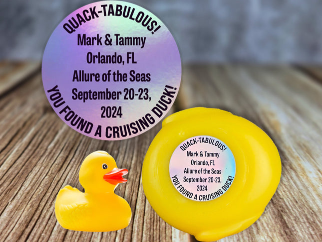 Duck Tag Stickers - Minimalist Text Only Design