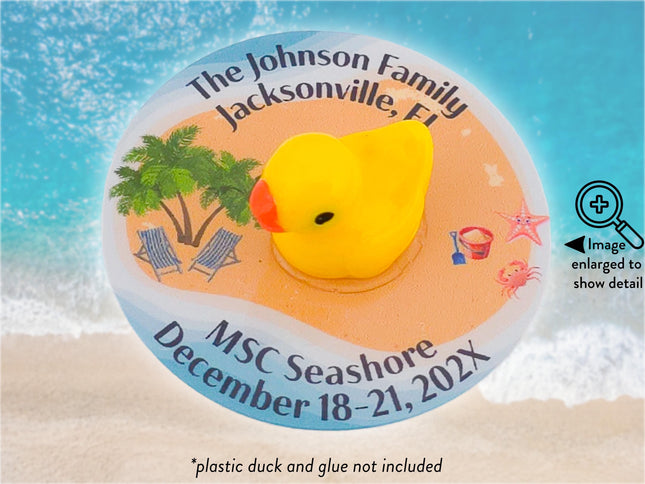 Micro Mini Duck Tag Cards - Island Beach Theme