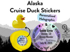 Duck Tag Stickers - Alaska Cruise Theme