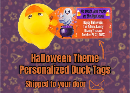 Duck Hang Tag - Halloween Cute Ghost and Candy Theme