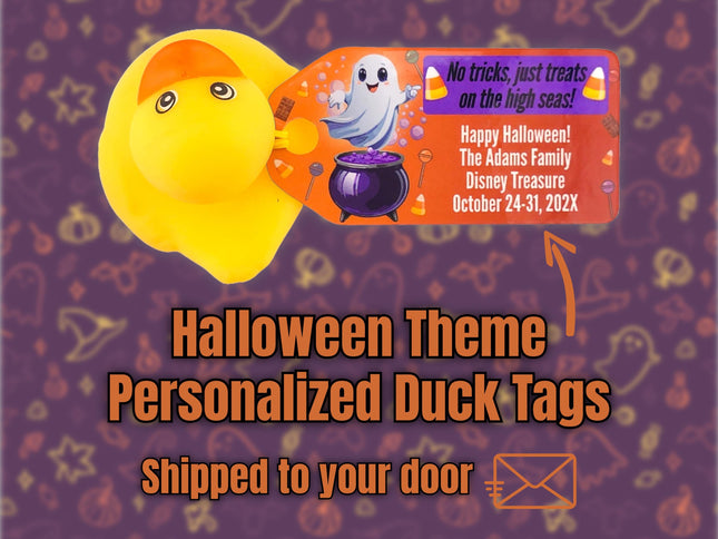Duck Hang Tag - Halloween Cute Ghost and Candy Theme