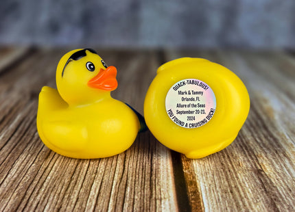 Duck Tag Stickers - Minimalist Text Only Design