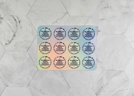 Duck Tag Stickers - Holographic Christmas Tree Theme