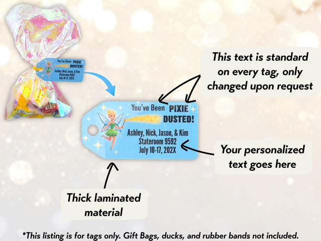 Pixie Dust / Fish Extender Gift Tags - Laminated You've Been Pixie Dusted Fairy