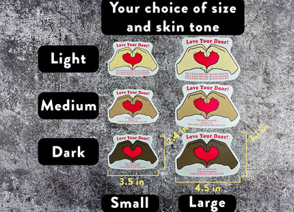 Door Award Magnet - Personalized Heart Hands Love Your Door