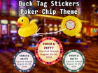 Duck Tag Stickers - Poker Chip Theme