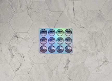 Duck Tag Stickers - American Flag Theme