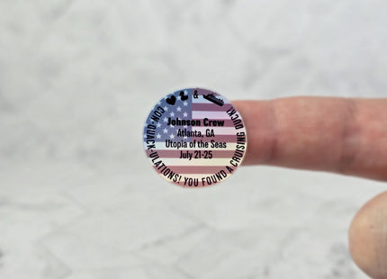 Duck Tag Stickers - American Flag Theme